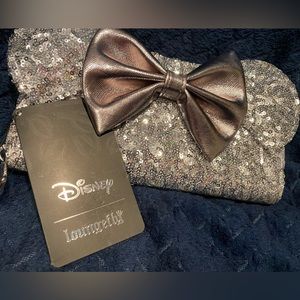 NWT Loungefly Silver sequined full sized wallet